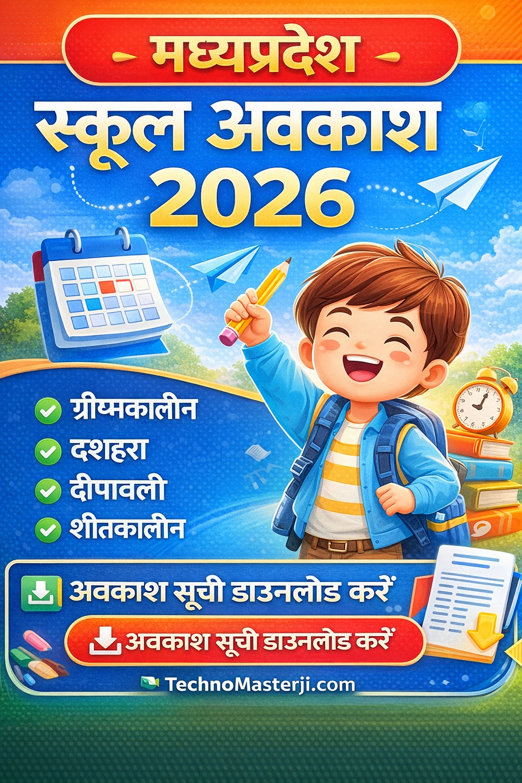 MP School Holiday 2026-27